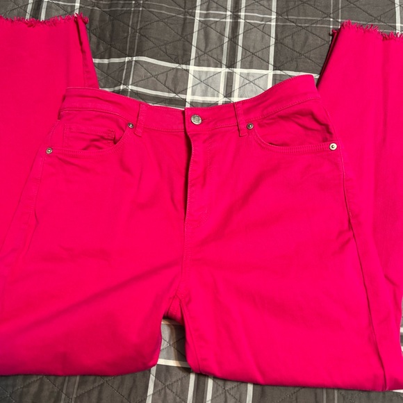 LOFT Fuchsia Ankle Jeans - Picture 2 of 4